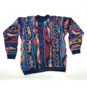 Soul of Australia COOGI Wool 3D Knitted Sweater SZ S Multicolor Vintage RN 74095